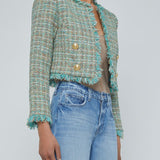 Clydie Collarless Crop Blazer