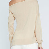 Ledger Off Shoulder Button Top