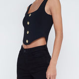 Saga Square Neck Knit Top