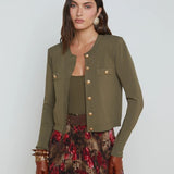 Toulouse Crop Crew Neck Cardigan