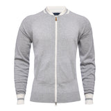 Premium Blouson Light Grey Cardigan With Zipper
