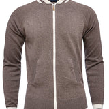 Premium Blouson Mocha Cardigan With Zipper