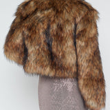 Aura Crop Faux Fur Coat