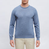 Bright Blue Light Gauge Crew Neck