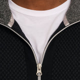 Buzz classic fit sweater with zipper front