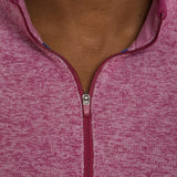 Cariso Marled Quarter-Zip Sweatshirt - Berry