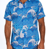 Crashing Wave Short Sleeve Classic Fit Shirt
