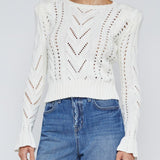 Mio Cable Crop Pullover