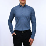 Brushed Flannel Twill Casual Sartorial Shirt