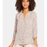 Floral Pintuck Blouse