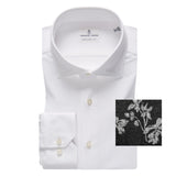 Modern 4Flex Shirt Black & White Stretch Knit