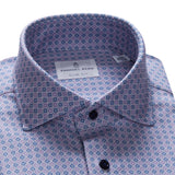 Modern 4Flex Purple Chain Link Print Stretch Knit Shirt