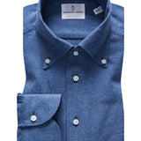 Brushed Flannel Twill Casual Sartorial Shirt