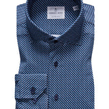 Dark Blue Micro Pattern Modern 4Flex Stretch Knit Shirt
