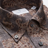 COTTON LUXE FLANNEL PAISLEY CASUAL SARTORIAL SHIRT
