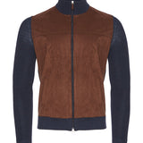 Premium Luxury Suede Front Cardigan With Zipper