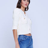 Delilah Crop Textured Cardigan