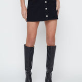 Kris Buttoned Front Mini Skirt
