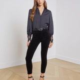 Ava Lace Cuff Blouse