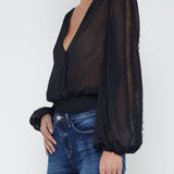 Cayson Lace Trim Blouse