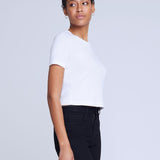 Dona Short Sleeves Crop Crew Neck Tee