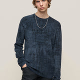 Cadman Long Sleeve Crew with Broken Lines