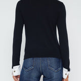 Flora Poplin Cuff Sweater