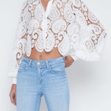 Odelia Crop Buttondown
