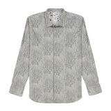 Lexington Floral Pattern Long Sleeves Button Down Shirt - White