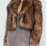 Aura Crop Faux Fur Coat