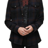 Dale Regular Fit Long Sleeve Western Sport Shirt with Button Closure