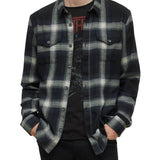 Dale Regular Fit Long Sleeve Western Sport Shirt with Button Closure