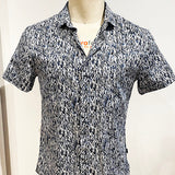 Loren Slim Fit Short Sleeve Sport Shirt Concealed Button