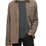 Robbins Long Sleeve Sport Shirt Zipper Closure