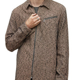 Robbins Long Sleeve Sport Shirt Zipper Closure