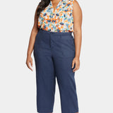 Wide Leg Cropped Cargo Pants