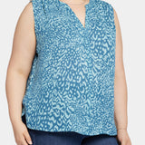 Sleeveless Pink tuck Blouse