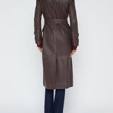 Celina Leather Trench Coat