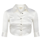 Niccola Cropped Fitted Blouse