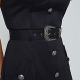 Tazia Scoop Neck A-line Dress