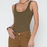 Nica Scoop Neck Tank Bodysuit