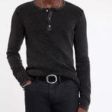 Memphis Waffle Henley in Fadeaway Wash