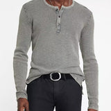 Memphis Waffle Henley in Fadeway Wash