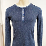 Nashville Waffle Henley in Fadeaway Wash