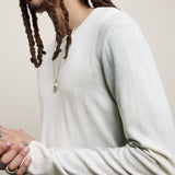 Hays Long Sleeve Mercerized Cotton Crew With Fog Wash