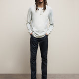 Hays Long Sleeve Mercerized Cotton Crew With Fog Wash