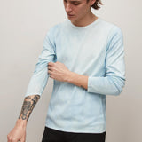 Hays Long Sleeve Mercerized Cotton Crew With Fog Wash