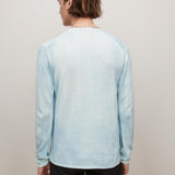 Hays Long Sleeve Mercerized Cotton Crew With Fog Wash