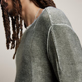 Atchison Long Sleeve Fadeaway Printed Crew With Drop Stitch
