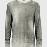 Atchison Long Sleeve Fadeaway Printed Crew With Drop Stitch